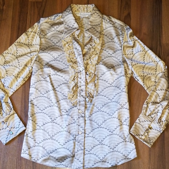 Trina Turk Tops - Trina Turk | Golden Butterfly Print Silk Blouse